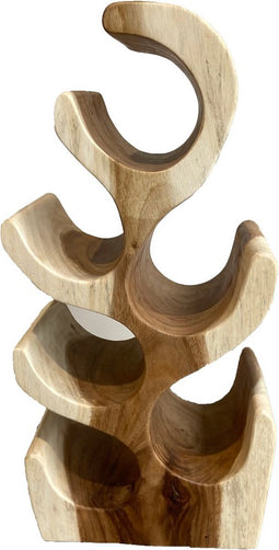AnLi Style Wijnrek Suar hout 6 flessen - 50cm