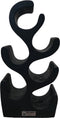 AnLi Style Wijnrek Suar hout zwart 6 flessen - 50cm
