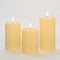 Anna Collection LED kaarsen/stompkaarsen set - 3x st - ivoor wit - swirl - afstandsbediening