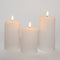 Anna Collection LED kaarsen/stompkaarsen set - 3x st - wit - swirl - afstandsbediening