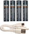Anna Collection oplAAAdbare batterijen - AAA - 4x stuks - met USB kabel
