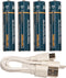 Anna Collection Oplaadbare batterijen - AA penlite - 4x stuks - met USB kabel