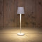 Anna Collection Portable tafellamp Ambiance - wit - 37 cm - aanraaksensor - draadloos/oplaadbaar met USB - binnen/buiten