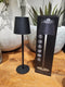 Anna Collection Portable tafellamp Ambiance - zwart - 37 cm - aanraaksensor - draadloos/oplaadbaar met USB - binnen/buiten