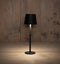 Anna Collection Portable tafellamp Ambiance - zwart - 37 cm - aanraaksensor - draadloos/oplaadbaar met USB - binnen/buiten