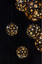 Anna Collection verlichte bal/kerstbal -glas - zwart- D10 cm - LED