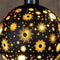 Anna Collection verlichte bal/kerstbal -glas - zwart- D10 cm - LED