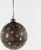 Anna Collection verlichte bal/kerstbal -glas - zwart- D12 cm - LED