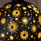 Anna Collection verlichte bal/kerstbal -glas - zwart- D12 cm - LED