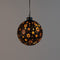 Anna Collection verlichte bal/kerstbal -glas - zwart- D12 cm - LED