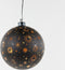 Anna Collection verlichte bal/kerstbal -glas - zwart- D15 cm - LED