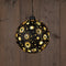 Anna Collection verlichte bal/kerstbal -glas - zwart- D15 cm - LED