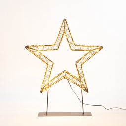 Anna's Collection - 3d ster op voet metaal 800led ip44 trafo met ti...