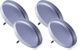 Anna's Collection - 4 KAARSENHOUDERS ZILVER METAAL DIAMETER 80MM
