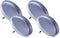 Anna's Collection - 4 KAARSENHOUDERS ZILVER METAAL DIAMETER 80MM