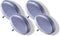 Anna's Collection - 4 KAARSENHOUDERS ZILVER METAAL DIAMETER 80MM