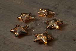 Anna's Collection - Batterijverlichting antraciet sterren 5 stuks