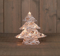 Anna's Collection - Batterijverlichting jute boom 30 cm warm wit