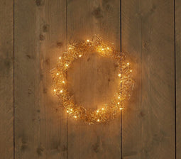 Anna's Collection - Batterijverlichting metaal krans goud diameter...