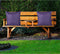 Anna's collection Buiten of tuin sier kussens - paars - 45 x 45 cm - binnen/buiten - zitkussens tuinbank