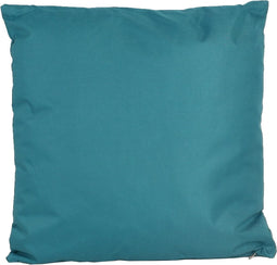 Anna's collection Buiten of tuin sier kussens - petrol blauw - 45 x 45 cm - binnen/buiten - zitkussens tuinbank