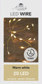Anna's Collection Draadverlichting - lichtsnoer - 20 led lampjes - warm wit - 100 cm - op batterij