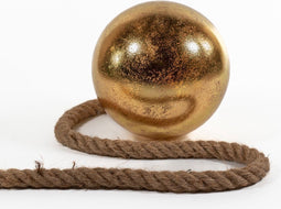 Anna's Collection - Glass Ball Gold Foil 18Cm On 100Cm Thick Rope H...