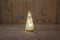 Anna's Collection - GLAZEN BOOM MAT WIT MET GOUDEN VOET 10.5X24.5CM...