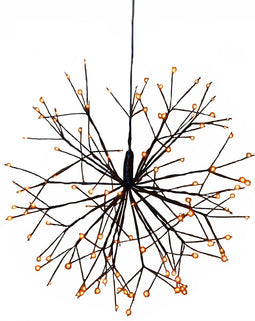 Anna's Collection Kerstverlichting - lichtbol - zwart - warm wit - 63LED - 30cm