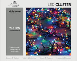 Anna's Collection Kerstverlichting - met timer - 768 lampjes gekleurd - 4,5 m - Voor binnen en buiten