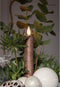 Anna's Collection LED dinerkaarsen - 2x st - brons - 23 cm - met afstandsbediening