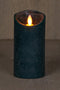 Anna's Collection Led kaars/stompkaars - antiek groen - H15 x D7,5 cm - wax - bewegende vlam