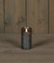 Anna's Collection Led kaars/stompkaars - antraciet grijs - H15 x D7,5 cm - wax - bewegende vlam