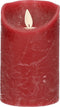 Anna's Collection Led kaars/stompkaars - bordeaux rood - H12,5 x D7,5 cm - wax - bewegende vlam