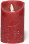 Anna's Collection Led kaars/stompkaars - bordeaux rood - H12,5 x D7,5 cm - wax - bewegende vlam