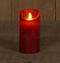 Anna's Collection Led kaars/stompkaars - bordeaux rood - H15 x D7,5 cm - wax - bewegende vlam
