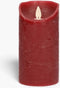 Anna's Collection Led kaars/stompkaars - bordeaux rood - H15 x D7,5 cm - wax - bewegende vlam