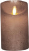 Anna's Collection Led kaars/stompkaars - brons - H12,5 x D7,5 cm - wax - bewegende vlam