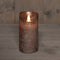 Anna's Collection Led kaars/stompkaars - brons - H15 x D7,5 cm - wax - bewegende vlam