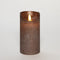 Anna's Collection Led kaars/stompkaars - brons - H15 x D7,5 cm - wax - bewegende vlam