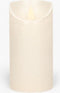 Anna's Collection Led kaars/stompkaars - creme/parel wit - H15 x D7,5 cm - wax - bewegende vlam