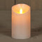 Anna's Collection Led kaars/stompkaars - creme wit - H12,5 x D7,5 cm - wax - bewegende vlam