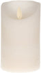 Anna's Collection Led kaars/stompkaars - creme wit - H12,5 x D7,5 cm - wax - bewegende vlam