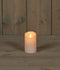 Anna's Collection Led kaars/stompkaars - creme wit - H12,5 x D7,5 cm - wax - bewegende vlam