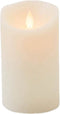Anna's Collection Led kaars/stompkaars - creme wit - H12,5 x D7,5 cm - wax - bewegende vlam
