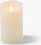 Anna's Collection Led kaars/stompkaars - creme wit - H12,5 x D7,5 cm - wax - bewegende vlam
