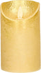 Anna's Collection Led kaars/stompkaars - goud - H12,5 x D7,5 cm - wax - bewegende vlam