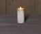 Anna's Collection Led kaars/stompkaars - houtlook - naturel - H15 x D7,5 cm - wax - bewegende vlam