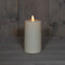Anna's Collection LED kaars/stompkaars - ivoor wit - D8 x H16 cm - voor buiten en binnen