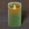 Anna's Collection Led kaars/stompkaars - jade groen - H12,5 x D7,5 cm - wax - bewegende vlam